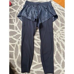 Navy Blue Athleta Rainier Two in One Shorts and Tight
